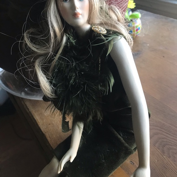 Parisian French porcelain doll; ethereal, mysterious & elegant. 20” - Picture 2 of 4